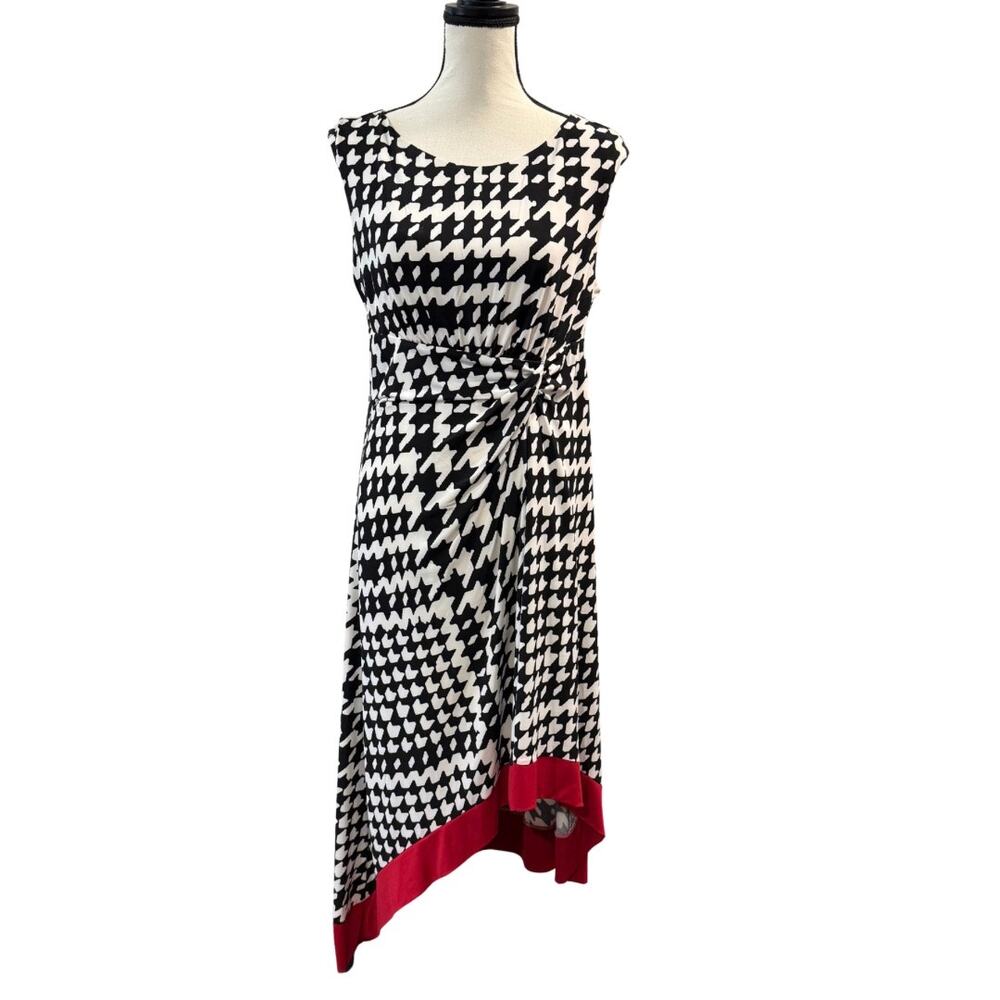 Midnight Velvet Women’s Houndstooth Sleeveless Dress Size M